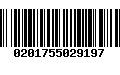 Código de Barras 0201755029197