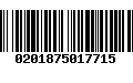 Código de Barras 0201875017715