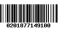 Código de Barras 0201877149100