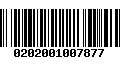 Código de Barras 0202001007877