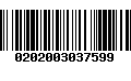 Código de Barras 0202003037599