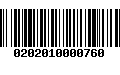 Código de Barras 0202010000760