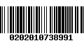 Código de Barras 0202010738991