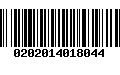 Código de Barras 0202014018044