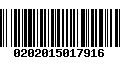 Código de Barras 0202015017916