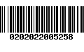 Código de Barras 0202022005258