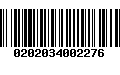 Código de Barras 0202034002276