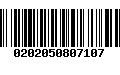 Código de Barras 0202050807107