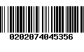 Código de Barras 0202074045356