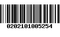 Código de Barras 0202101005254