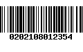 Código de Barras 0202108012354