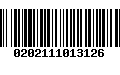 Código de Barras 0202111013126