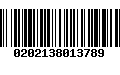 Código de Barras 0202138013789