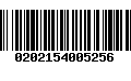 Código de Barras 0202154005256