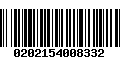 Código de Barras 0202154008332