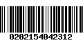 Código de Barras 0202154042312