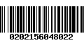 Código de Barras 0202156048022