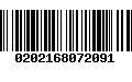 Código de Barras 0202168072091