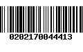 Código de Barras 0202170044413