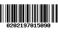 Código de Barras 0202197015090