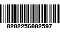 Código de Barras 0202256002597