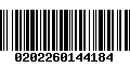 Código de Barras 0202260144184