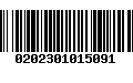 Código de Barras 0202301015091