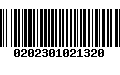 Código de Barras 0202301021320