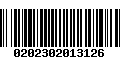 Código de Barras 0202302013126