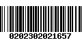 Código de Barras 0202302021657