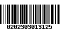 Código de Barras 0202303013125