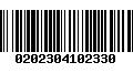 Código de Barras 0202304102330