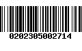 Código de Barras 0202305002714