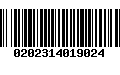 Código de Barras 0202314019024