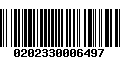 Código de Barras 0202330006497