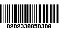 Código de Barras 0202330058380