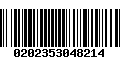 Código de Barras 0202353048214