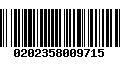 Código de Barras 0202358009715