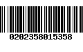Código de Barras 0202358015358