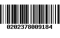 Código de Barras 0202378009184