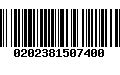 Código de Barras 0202381507400