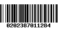 Código de Barras 0202387011284