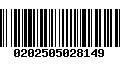 Código de Barras 0202505028149