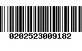 Código de Barras 0202523009182