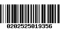 Código de Barras 0202525019356