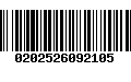 Código de Barras 0202526092105