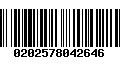 Código de Barras 0202578042646