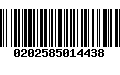 Código de Barras 0202585014438