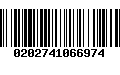 Código de Barras 0202741066974