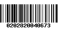 Código de Barras 0202820040673